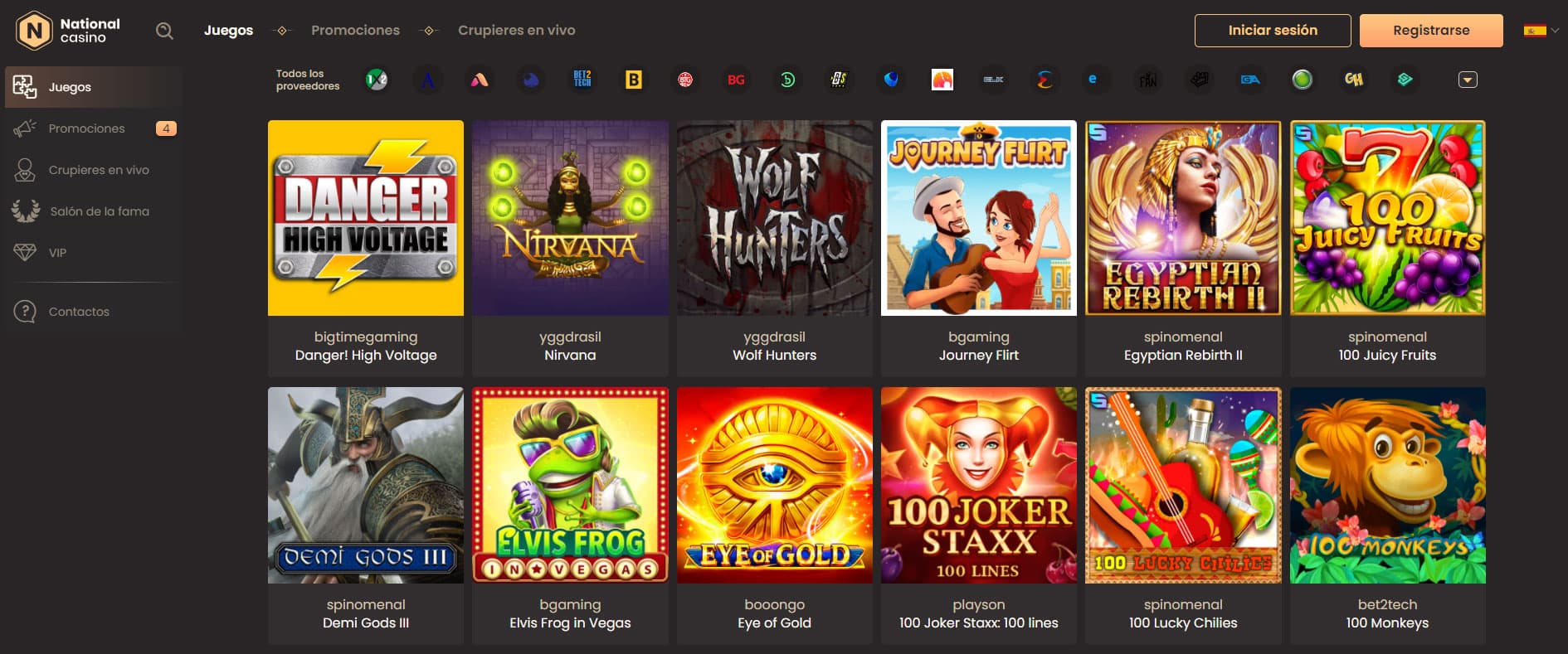LISTA JUEGOS NATIONAL CASINO 