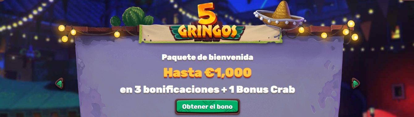 bono di bienvenida casino 5Gringos